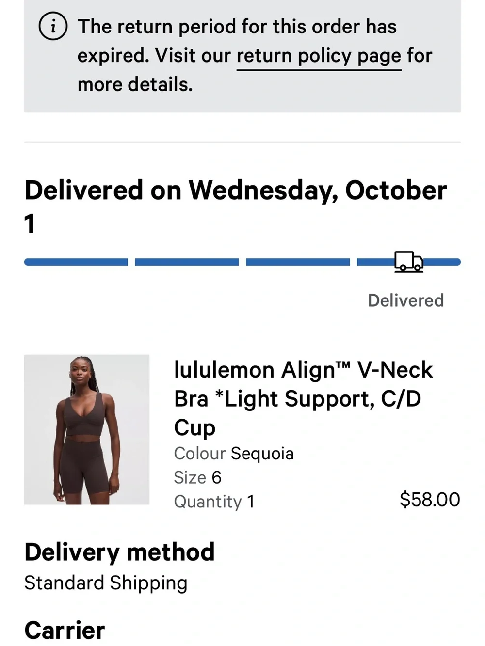 Lulu 28” Align Leggings and Bra Set in Sequoia